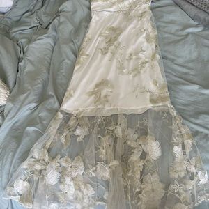 White Floral Lace Dress